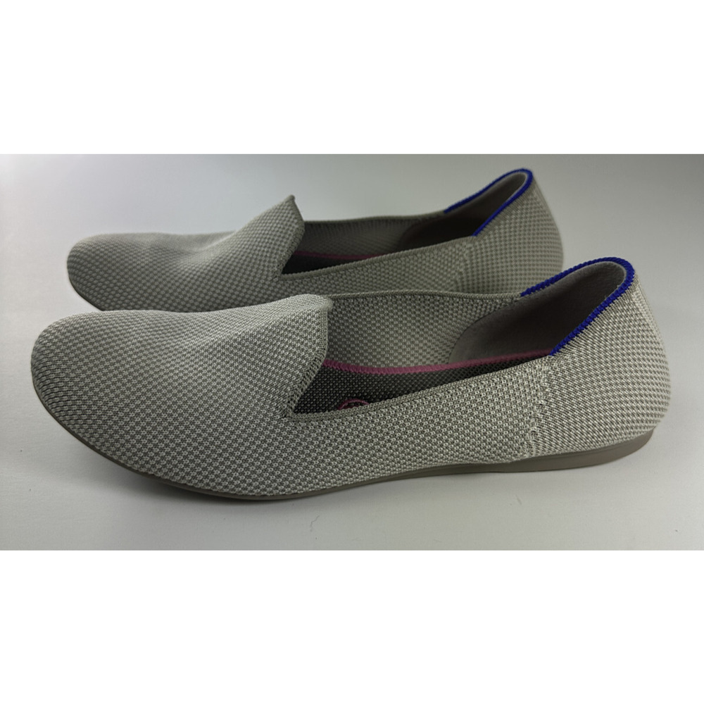 Rothy’s The Loafer Double Stitch Linen Tan Cream Slip On Shoes Women’s Size 8 - Picture 10 of 16